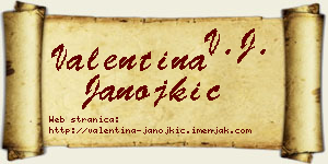 Valentina Janojkić vizit kartica